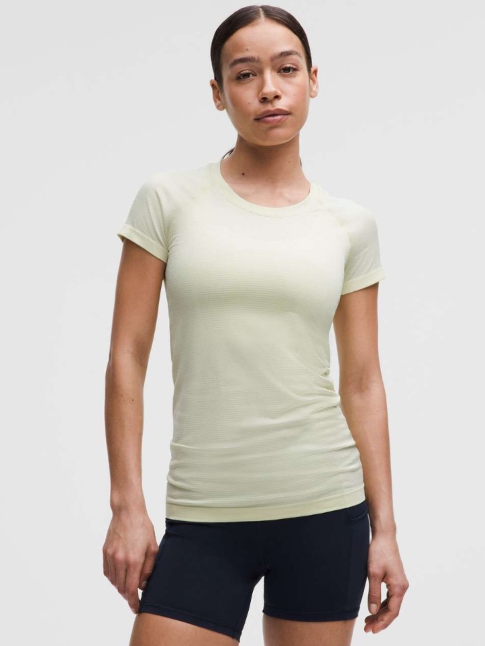 Lululemon Swiftly Tech Short-Sleeve Shirt 2.0 *Hip Length pale neon yellow 2